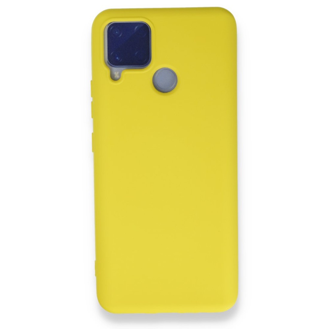 Realme C15 Kılıf Nano içi Kadife Silikon - Sarı