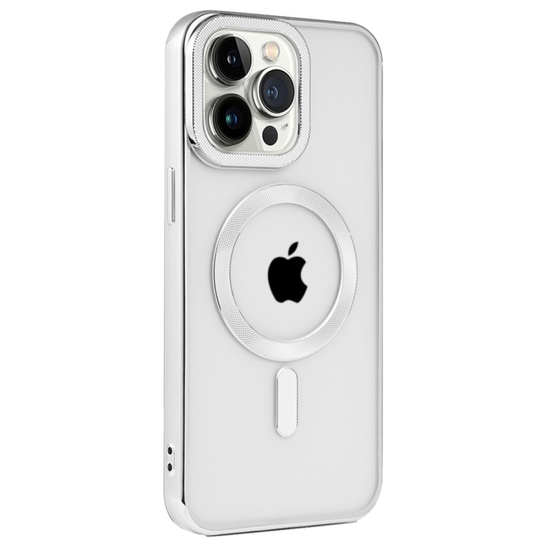 iPhone 15 Pro Max Kılıf Kronos Magsafe Kapak - Gümüş iPhone 15 Pro Max Kılıf Kronos Magsafe Kapak - Gümüş
