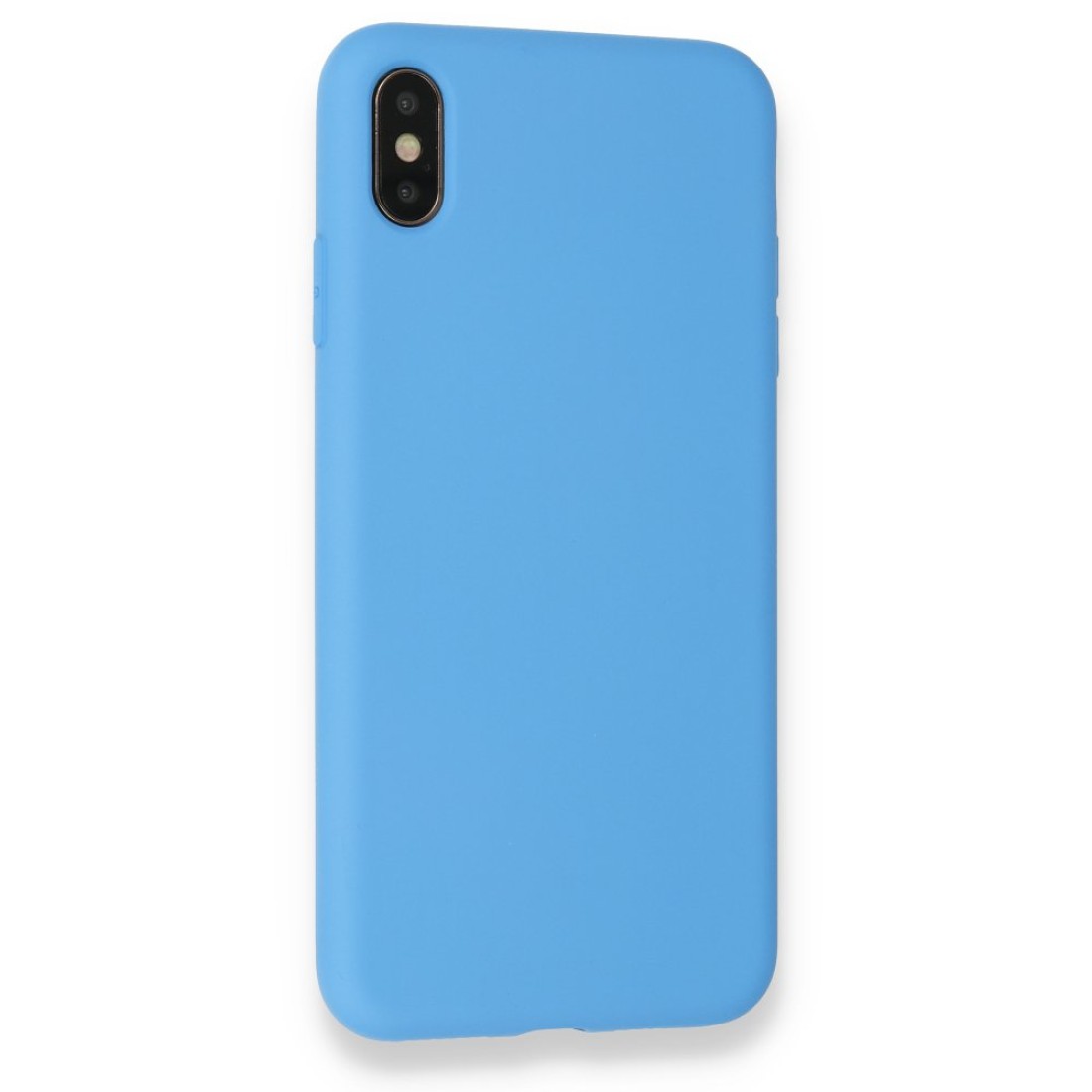  iPhone XS Kılıf Nano içi Kadife Silikon - Mavi