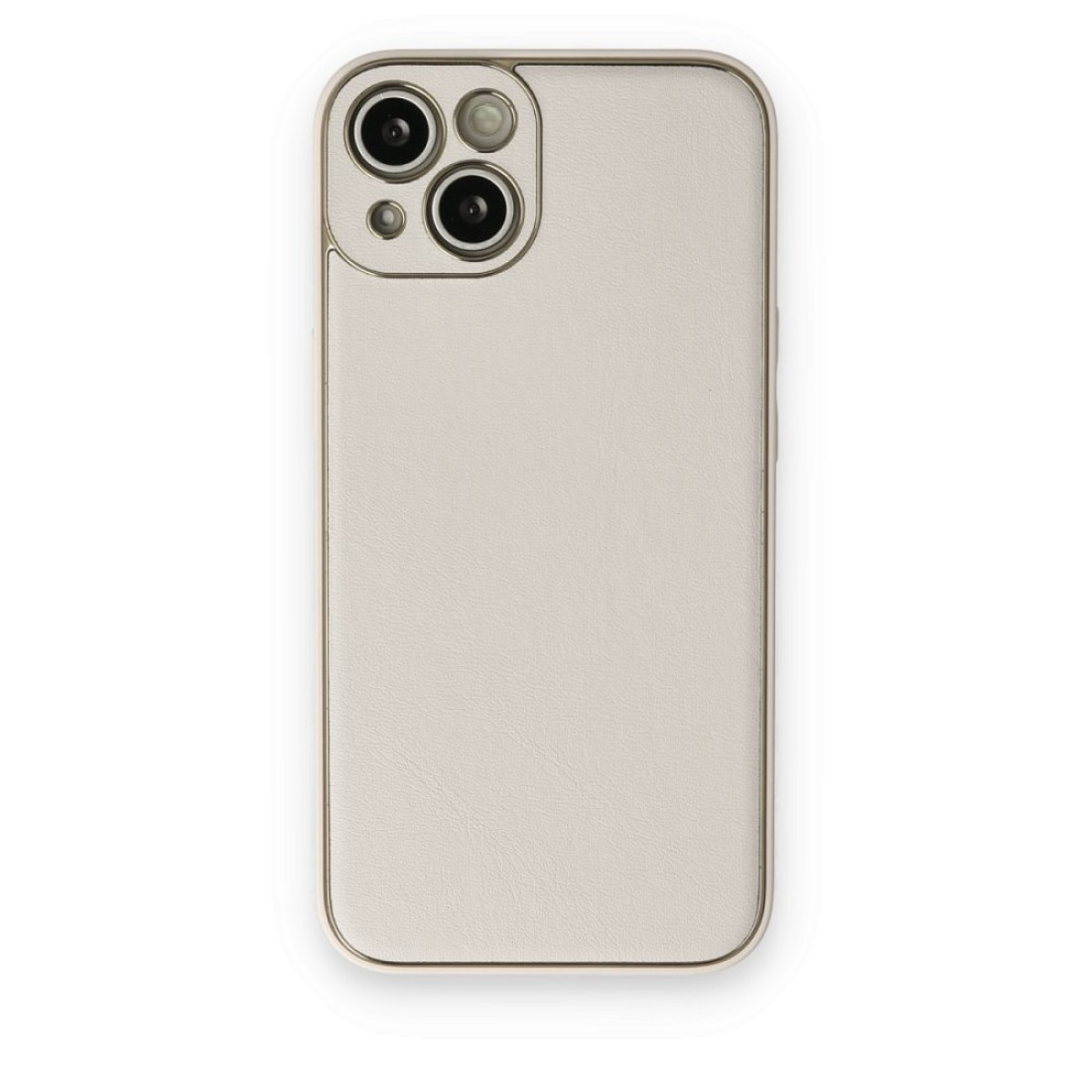  iPhone 14 Plus Kılıf Coco Deri Silikon Kapak - Beyaz