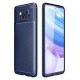  Xiaomi Pocophone X3 Kılıf Auto Focus Karbon Kapak - Lacivert
