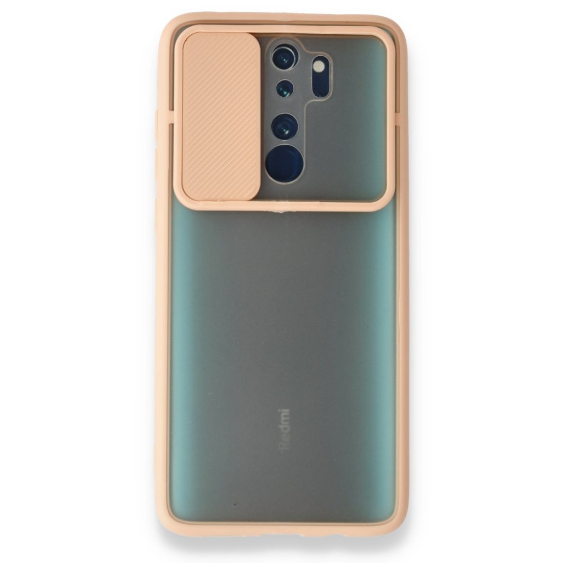 Xiaomi Redmi Note 8 Pro Kılıf Palm Buzlu Kamera Sürgülü Silikon - Pembe