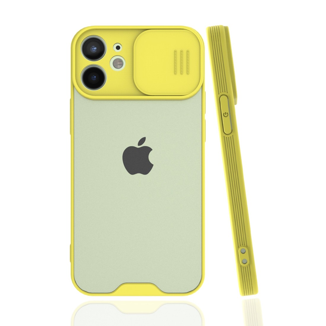 iPhone 12 Mini Kılıf Platin Kamera Koruma Silikon - Sarı iPhone 12 Mini Kılıf Platin Kamera Koruma Silikon - Sarı