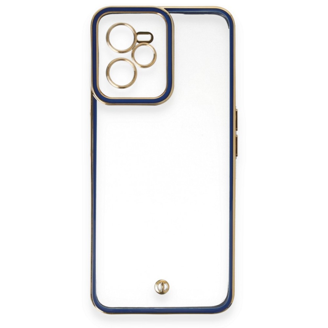 Realme C35 Kılıf Liva Lens Silikon - Mavi Realme C35 Kılıf Liva Lens Silikon - Mavi