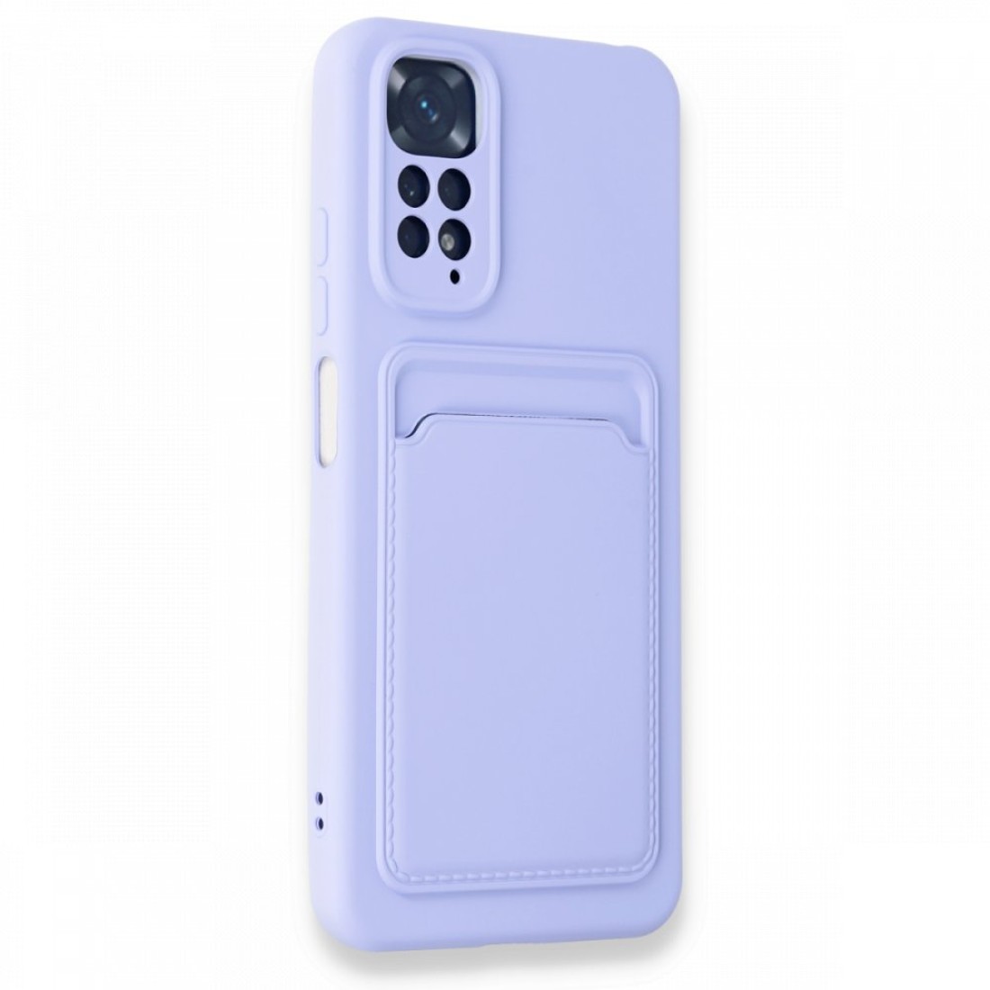  Xiaomi Redmi Note 11 Kılıf Kelvin Kartvizitli Silikon - Lila