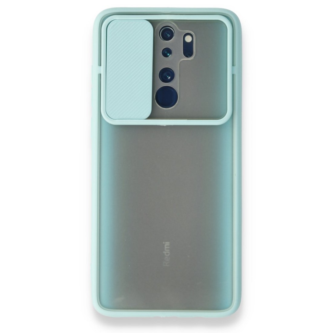  Xiaomi Redmi Note 8 Pro Kılıf Palm Buzlu Kamera Sürgülü Silikon - Turkuaz