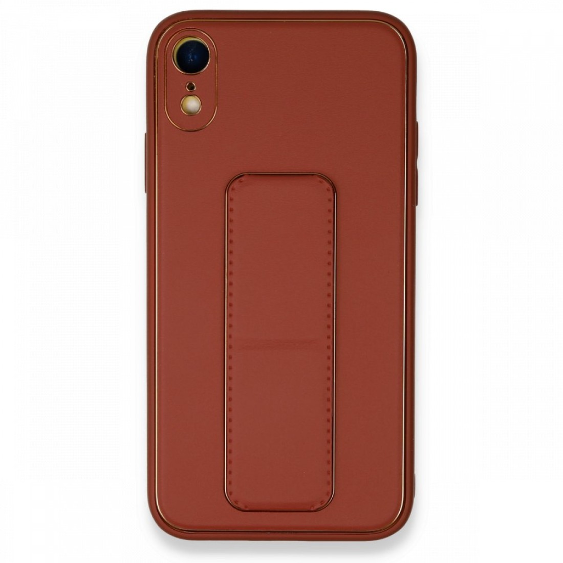  iPhone XR Kılıf Coco Deri Standlı Kapak - Fuşya