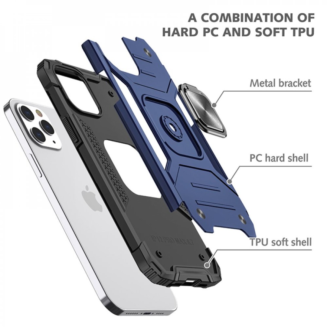 iPhone 13 Pro Max Kılıf Zegna Yüzüklü Silikon Kapak - Mavi iPhone 13 Pro Max Kılıf Zegna Yüzüklü Silikon Kapak - Mavi
