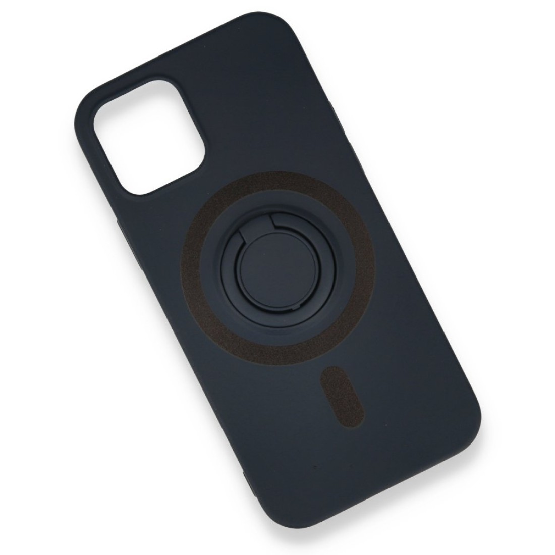  iPhone 12 Mini Kılıf Viktor Yüzüklü Silikon - Lacivert