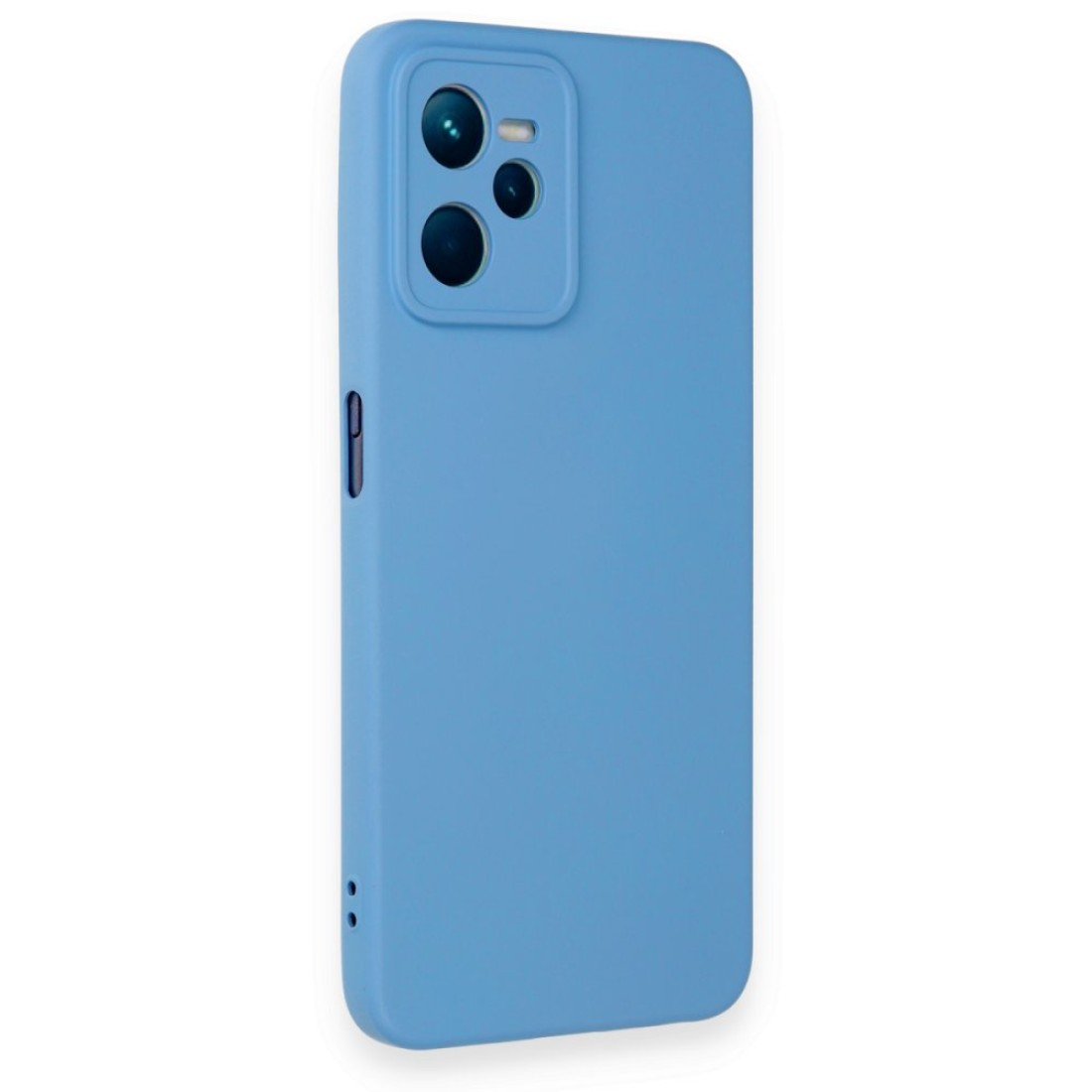 Realme C35 Kılıf Nano içi Kadife Silikon - Mavi Realme C35 Kılıf Nano içi Kadife Silikon - Mavi