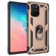  Samsung Galaxy A91 / S10 Lite Kılıf Sofya Yüzüklü Silikon Kapak - Gold