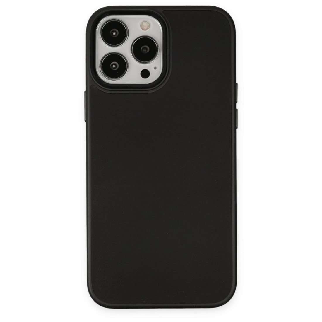  iPhone 13 Pro Max Kılıf Asya Deri Silikon - Siyah