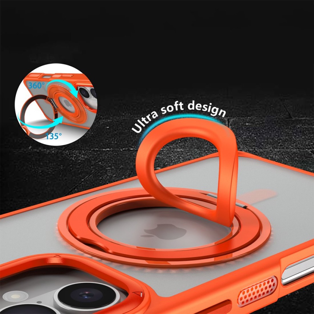 Joko iPhone 16 Banza Magsafe Standlı Kapak - Derin Mor Joko iPhone 16 Banza Magsafe Standlı Kapak - Derin Mor