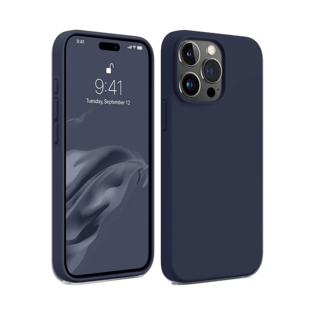  iPhone 15 Pro Max Kılıf First Silikon - Lacivert