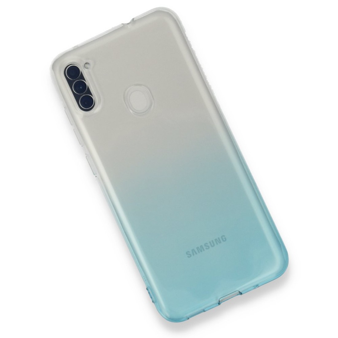 Samsung Galaxy M11 Kılıf Lüx Çift Renkli Silikon - Turkuaz Samsung Galaxy M11 Kılıf Lüx Çift Renkli Silikon - Turkuaz