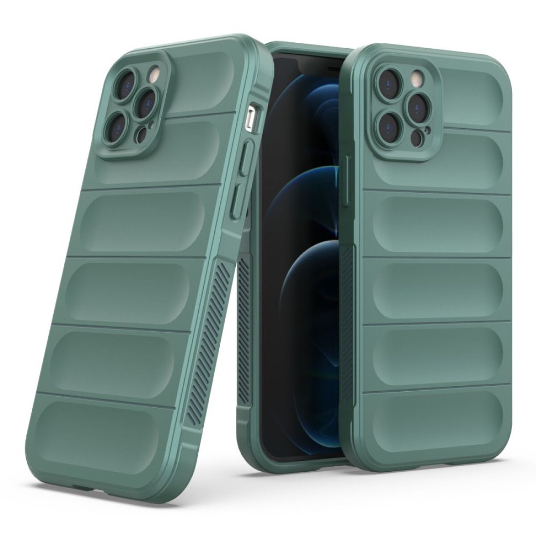iPhone 12 Pro Kılıf Optimum Silikon - Koyu Yeşil iPhone 12 Pro Kılıf Optimum Silikon - Koyu Yeşil