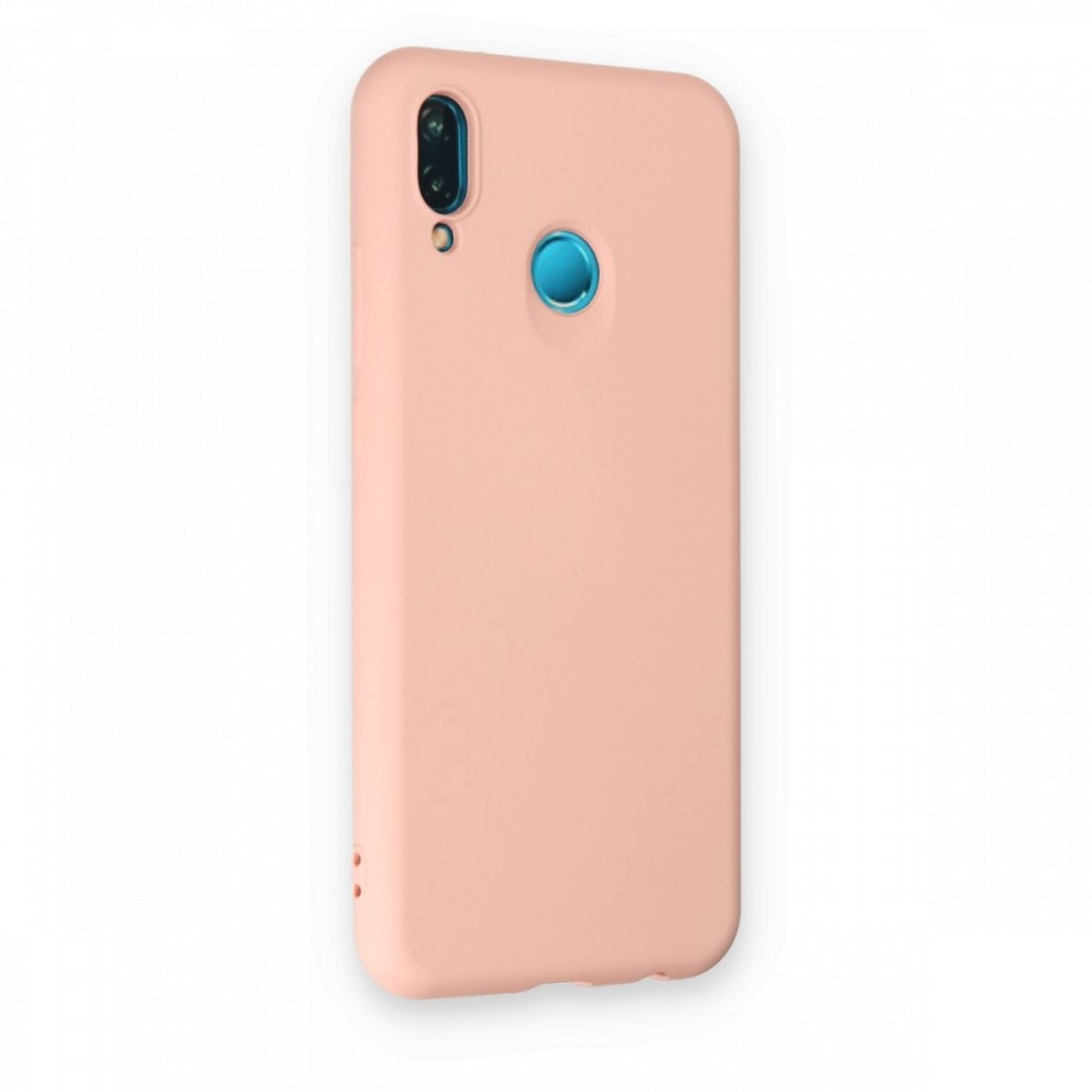  Huawei P20 Lite Kılıf Nano içi Kadife Silikon - Pudra
