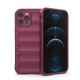 iPhone 12 Pro Kılıf Optimum Silikon - Bordo iPhone 12 Pro Kılıf Optimum Silikon - Bordo