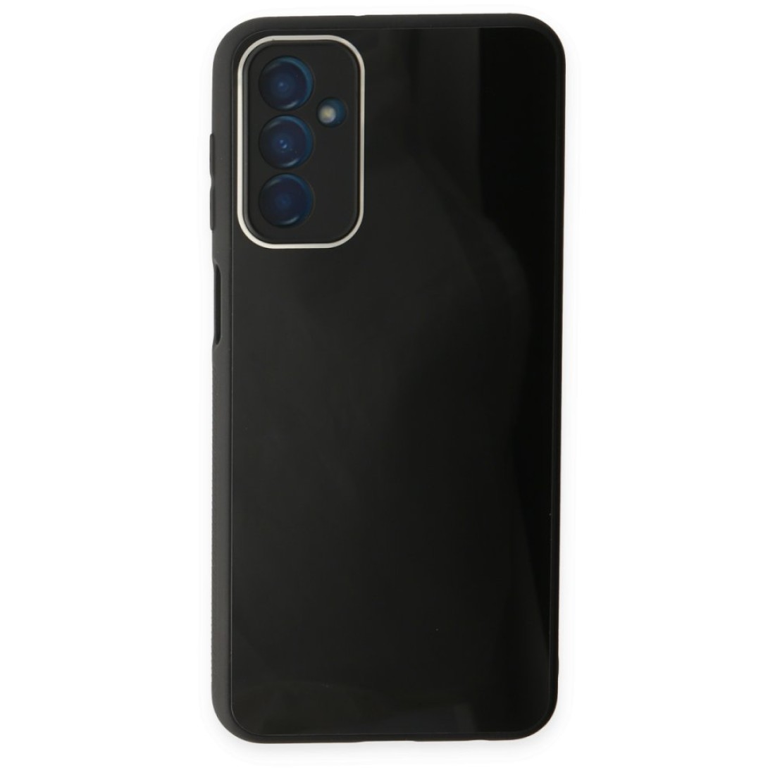  Samsung Galaxy M23 Kılıf Glass Kapak - Siyah