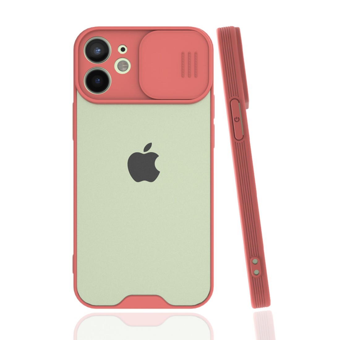  iPhone 12 Mini Kılıf Platin Kamera Koruma Silikon - Pembe