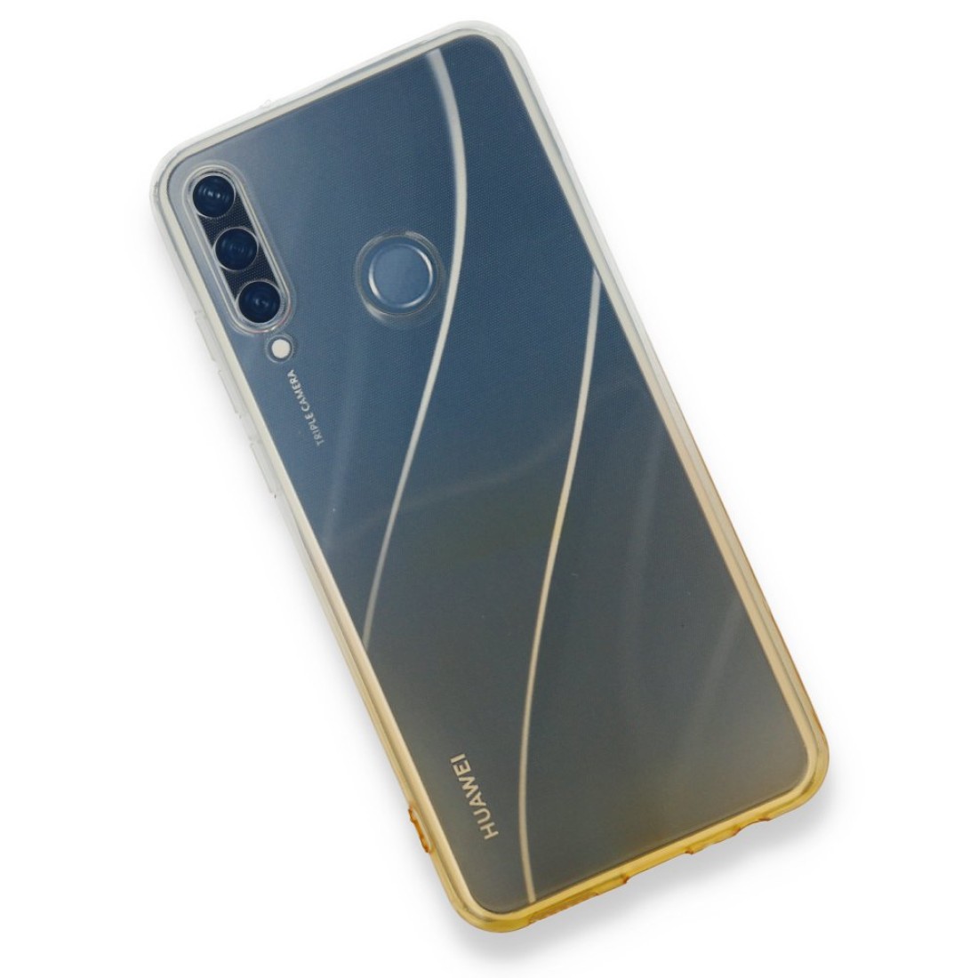  Huawei Y6P Kılıf Lüx Çift Renkli Silikon - Sarı