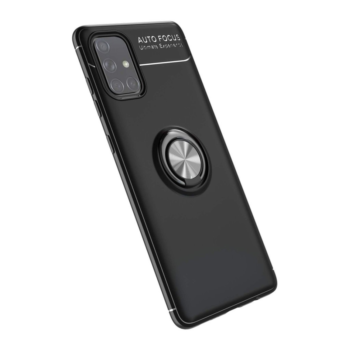 Samsung Galaxy A71 Kılıf Range Yüzüklü Silikon - Siyah