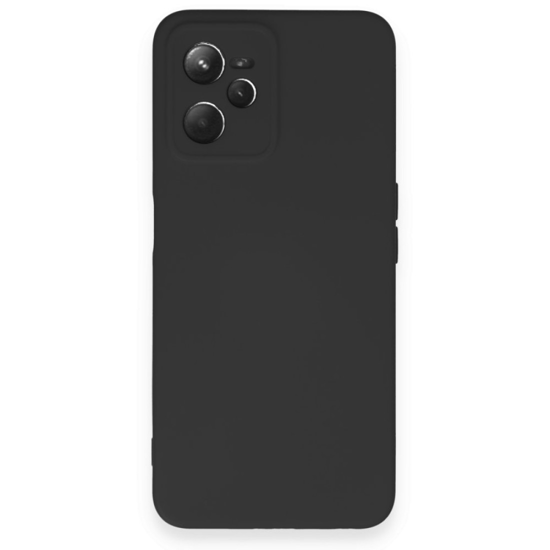  Realme C35 Kılıf Nano içi Kadife Silikon - Siyah