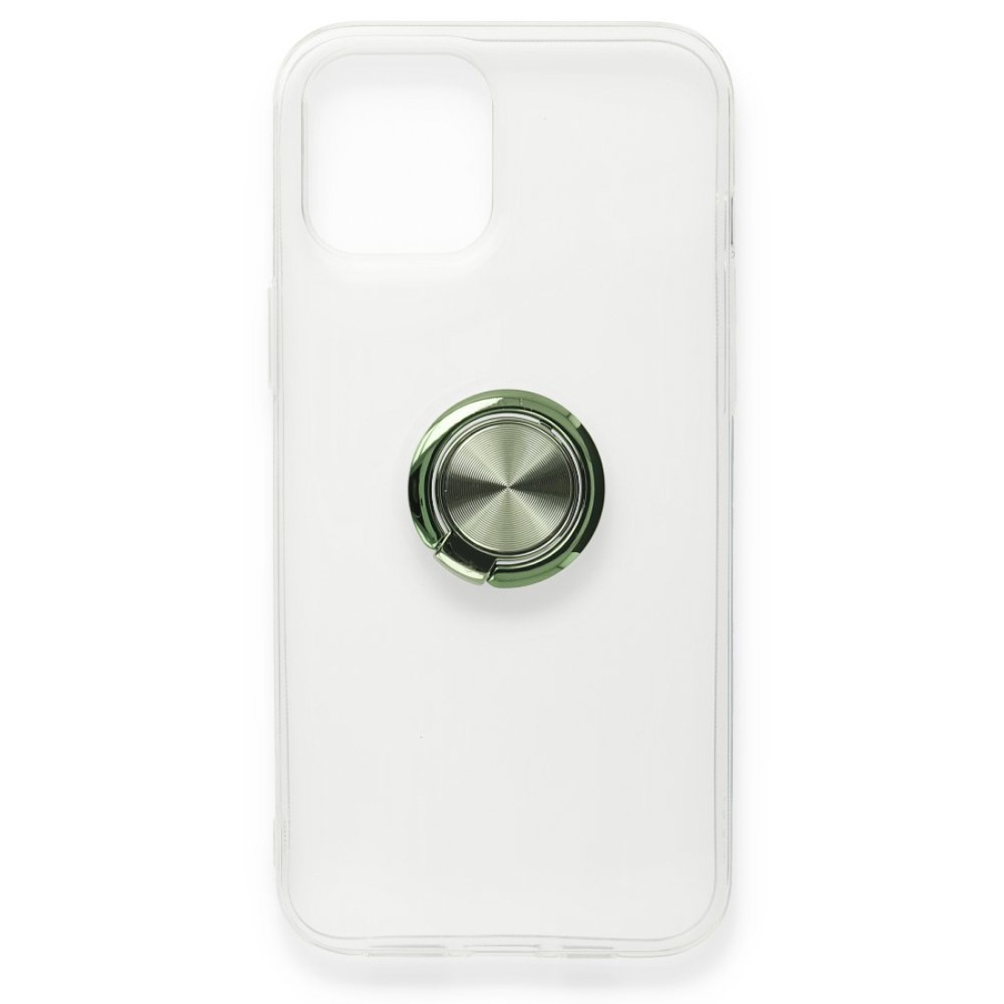  iPhone 12 Mini Kılıf Gros Yüzüklü Silikon - Yeşil