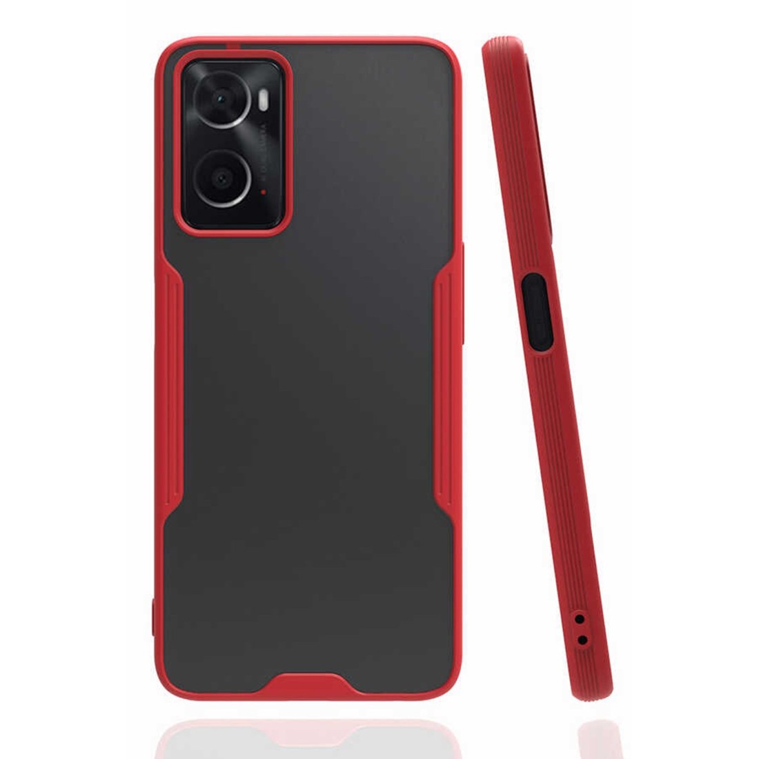 Oppo A96 Kılıf Platin Silikon - Kırmızı Oppo A96 Kılıf Platin Silikon - Kırmızı