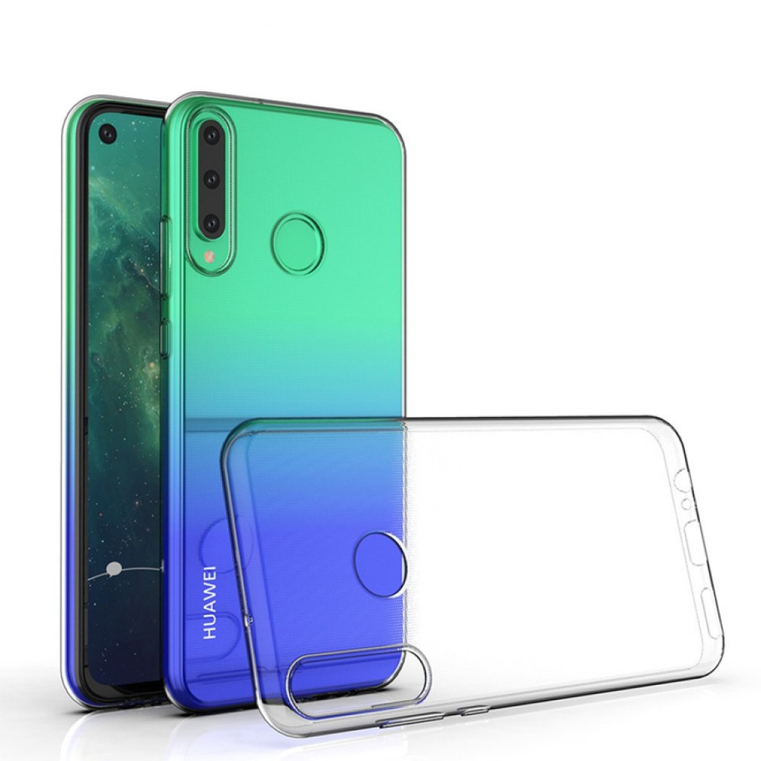  Huawei Y6P Kılıf Lüx Şeffaf Silikon - Şeffaf