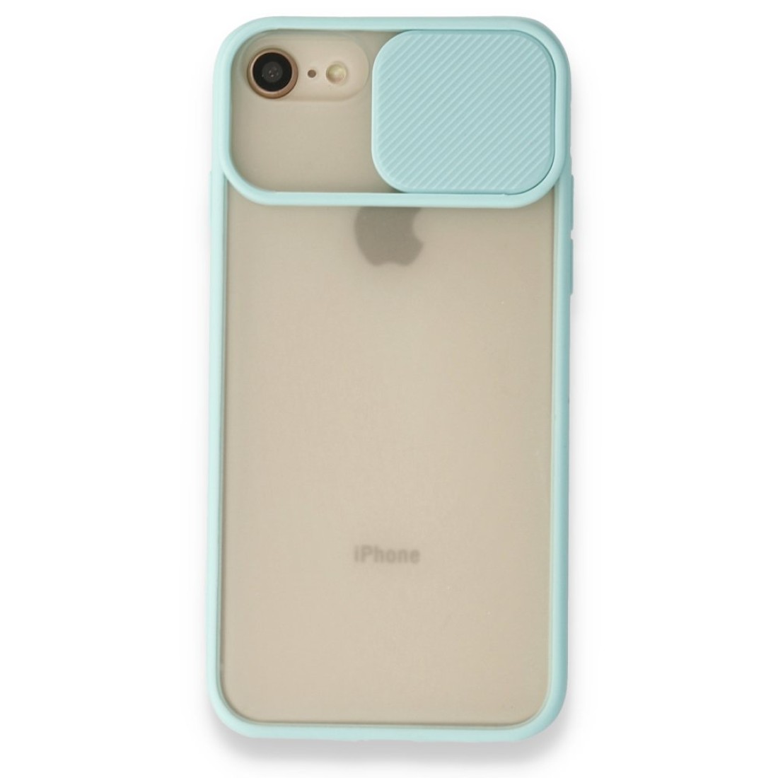  iPhone SE 2020 Kılıf Palm Buzlu Kamera Sürgülü Silikon - Turkuaz
