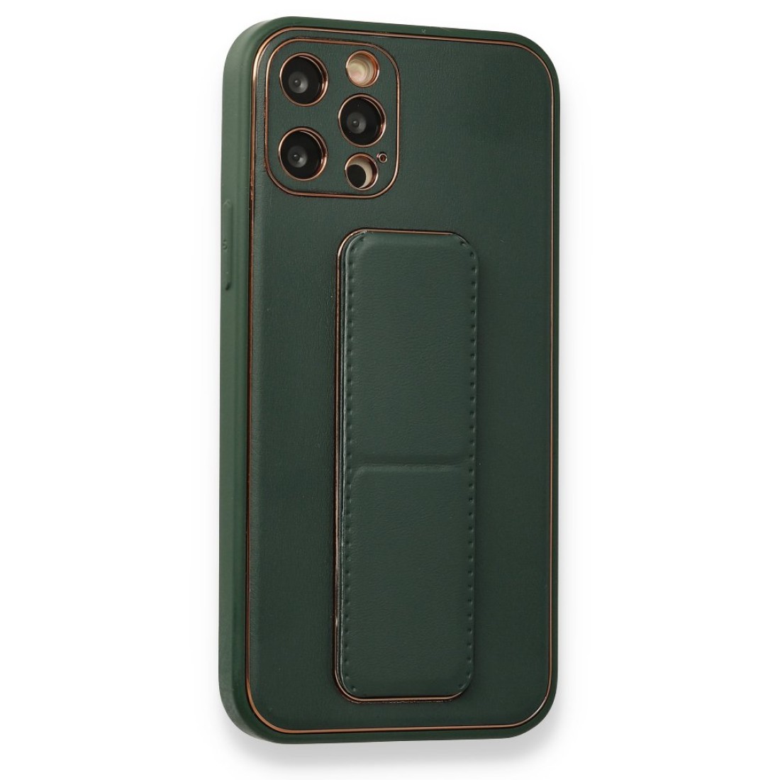 iPhone 12 Pro Kılıf Coco Deri Standlı Kapak - Yeşil iPhone 12 Pro Kılıf Coco Deri Standlı Kapak - Yeşil
