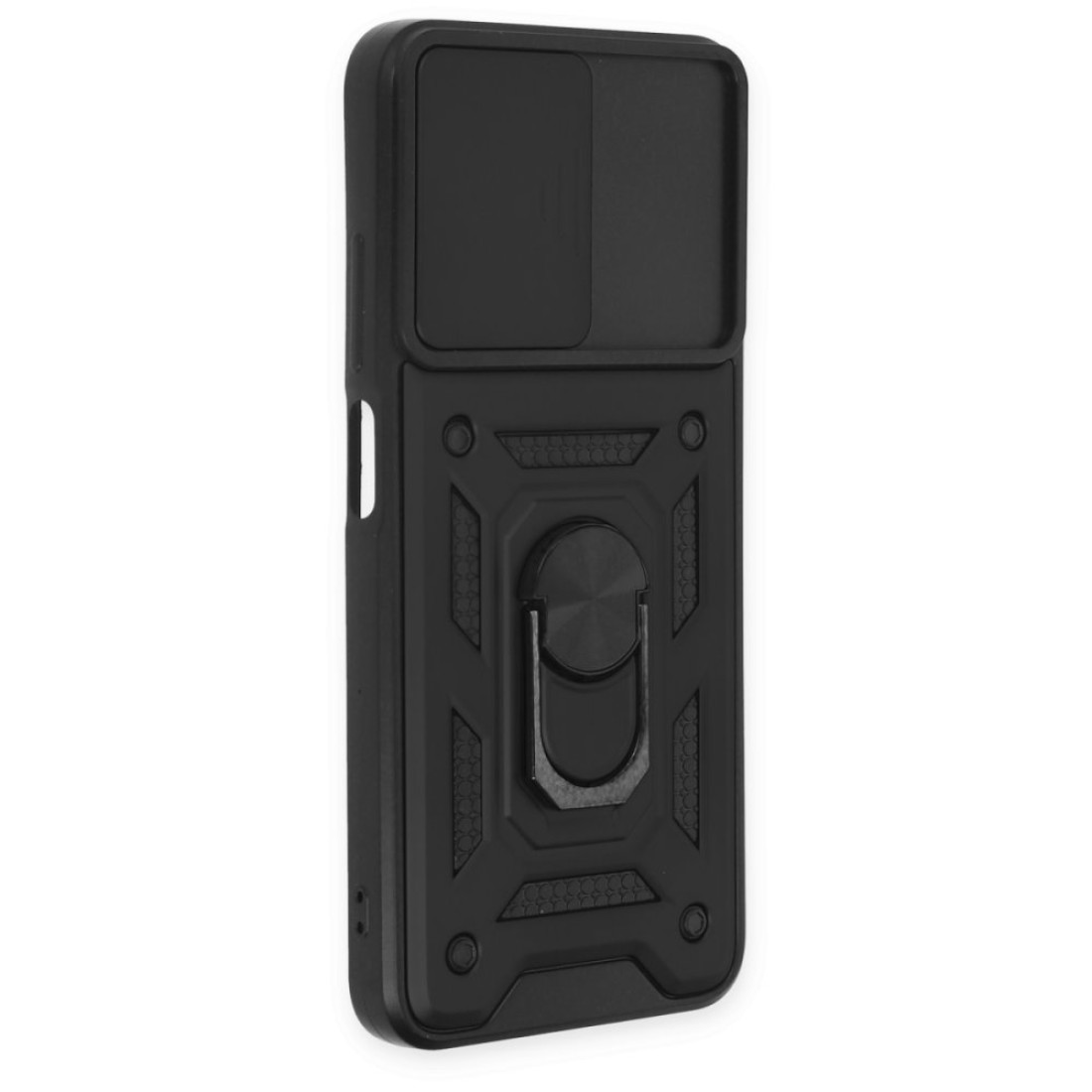  Xiaomi Poco M5 Kılıf Pars Lens Yüzüklü Silikon - Siyah