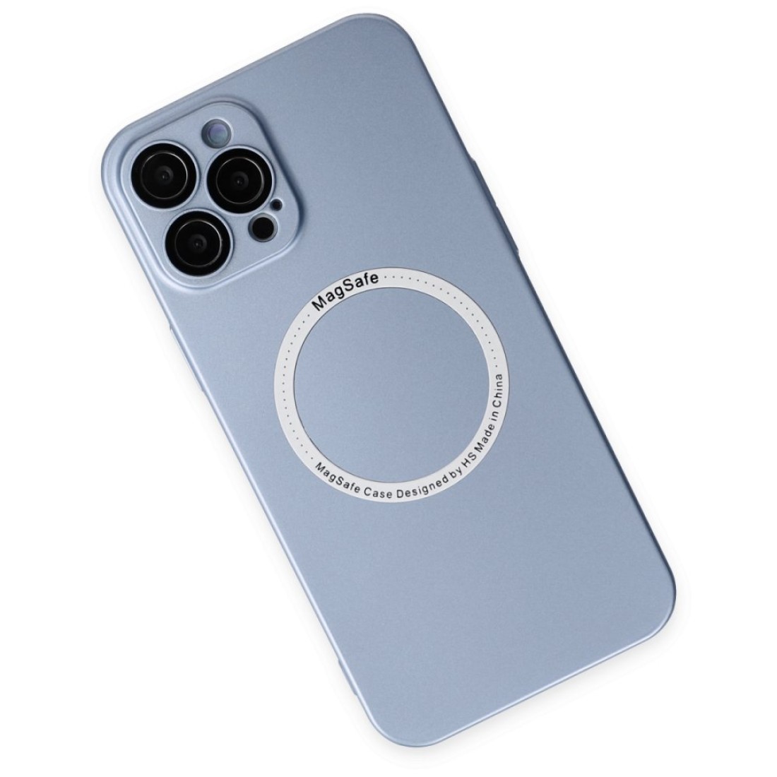  iPhone 12 Pro Kılıf Jack Magneticsafe Lens Silikon - Sierra Blue