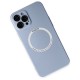  iPhone 12 Pro Kılıf Jack Magneticsafe Lens Silikon - Sierra Blue