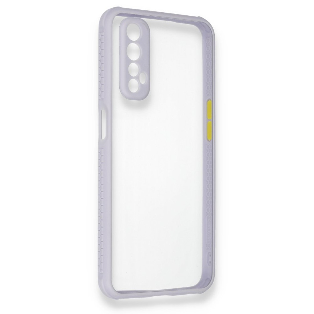  Realme 7 Kılıf Miami Şeffaf Silikon - Lila