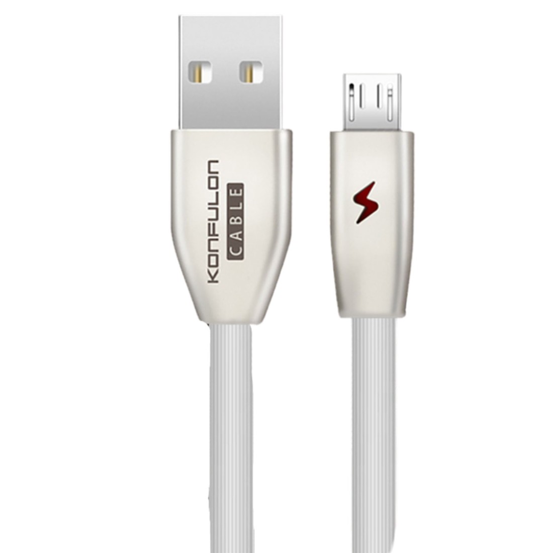 Konfulon S53 Led Işıklı Micro USB Kablo 1M 3A - Beyaz