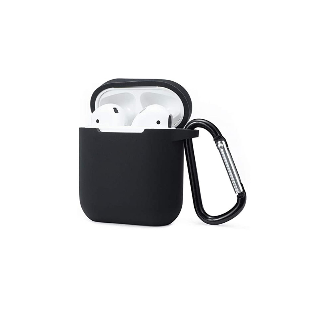  Airpods (1.nesil) Sert Silikon Kılıf - Siyah