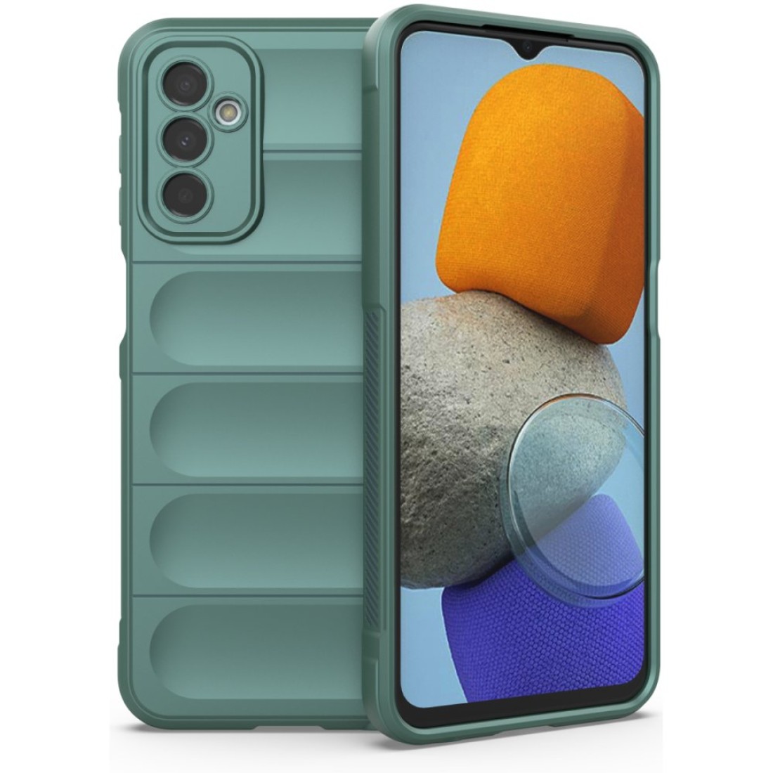  Samsung Galaxy M23 Kılıf Optimum Silikon - Koyu Yeşil