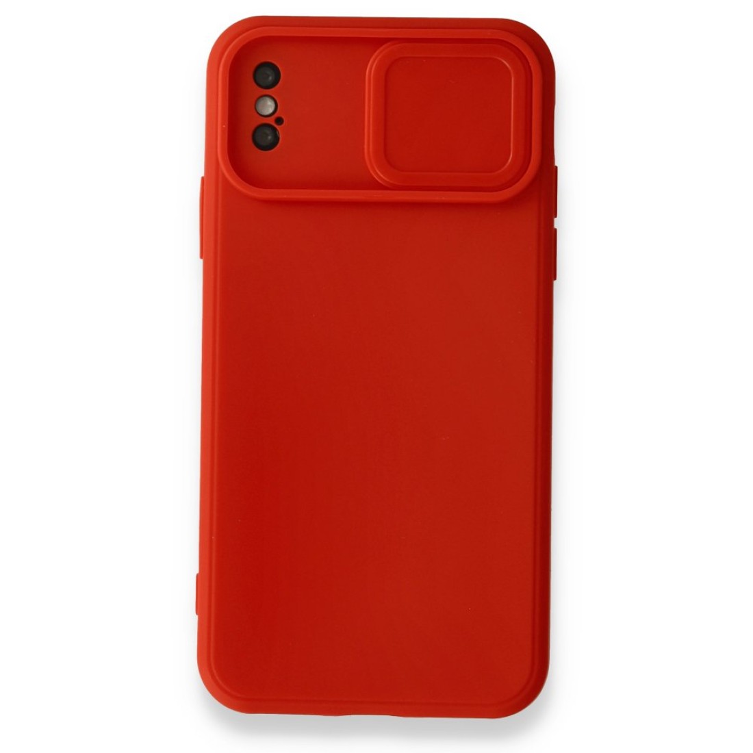  iPhone X Kılıf Color Lens Silikon - Kırmızı