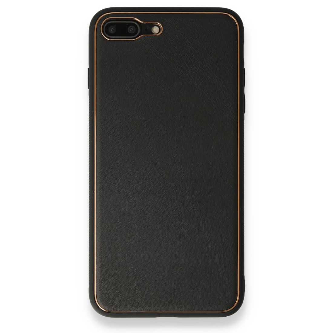  iPhone 7 Plus Kılıf Coco Deri Silikon Kapak - Siyah