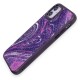 iPhone 12 Kılıf Moda Simli Kapak - Derin Mor iPhone 12 Kılıf Moda Simli Kapak - Derin Mor