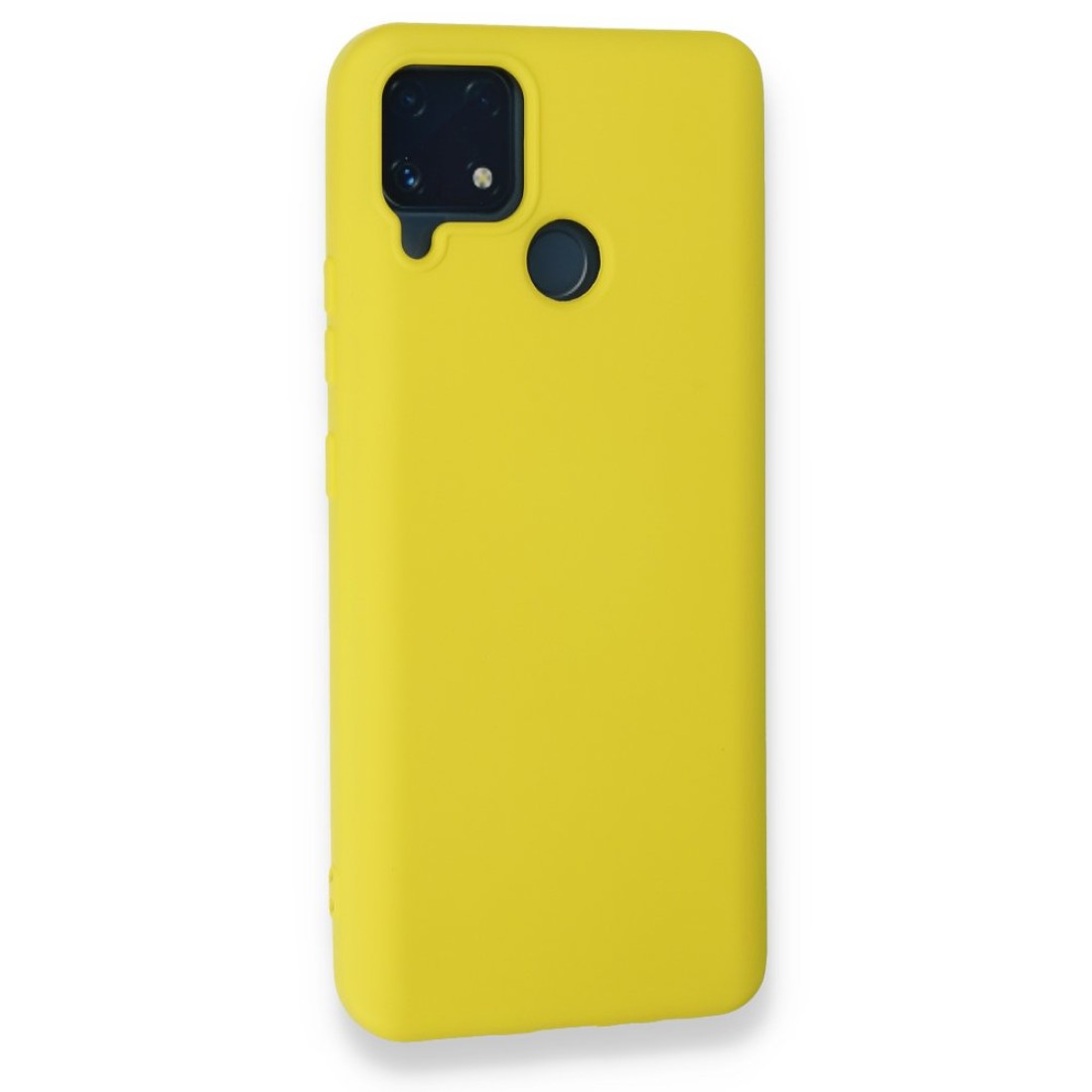  Realme C25 Kılıf Nano içi Kadife Silikon - Sarı