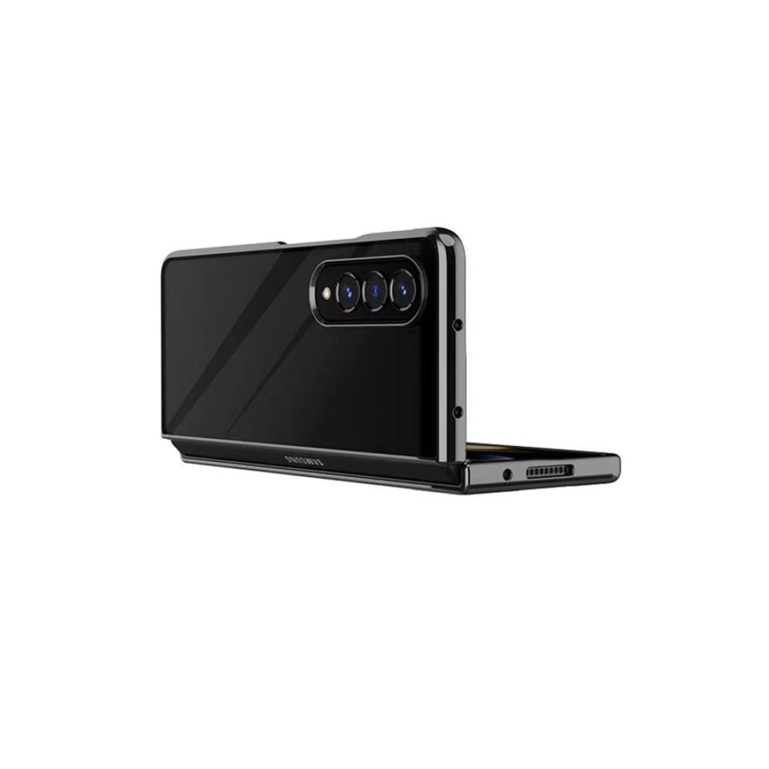  Samsung Galaxy Z Fold 3 Kılıf Fold Element Kapak - Siyah