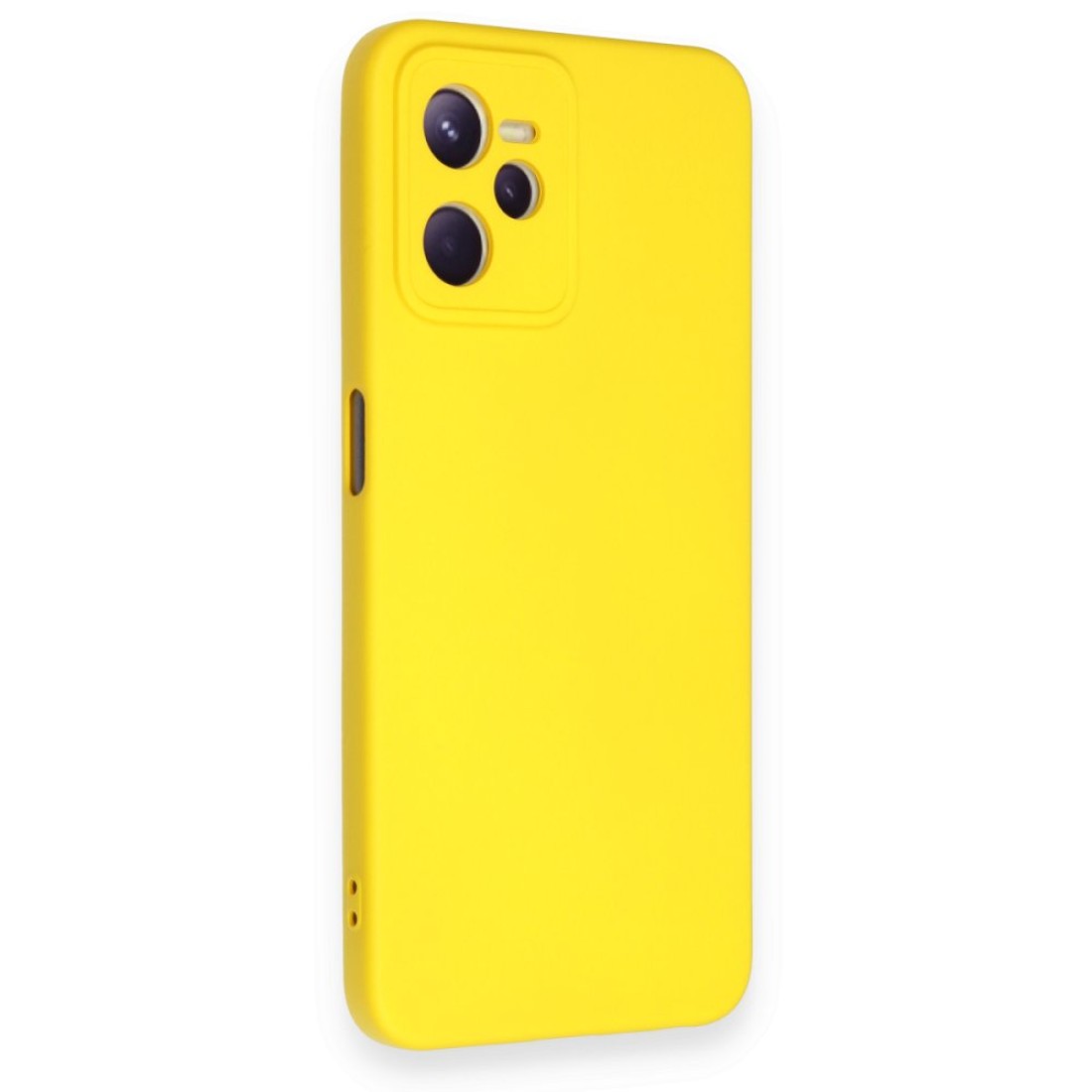  Realme C35 Kılıf Nano içi Kadife Silikon - Sarı