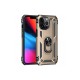  iPhone 13 Pro Max Kılıf Sofya Yüzüklü Silikon Kapak - Gold