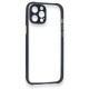 iPhone 12 Pro Kılıf Miami Şeffaf Silikon - Lacivert