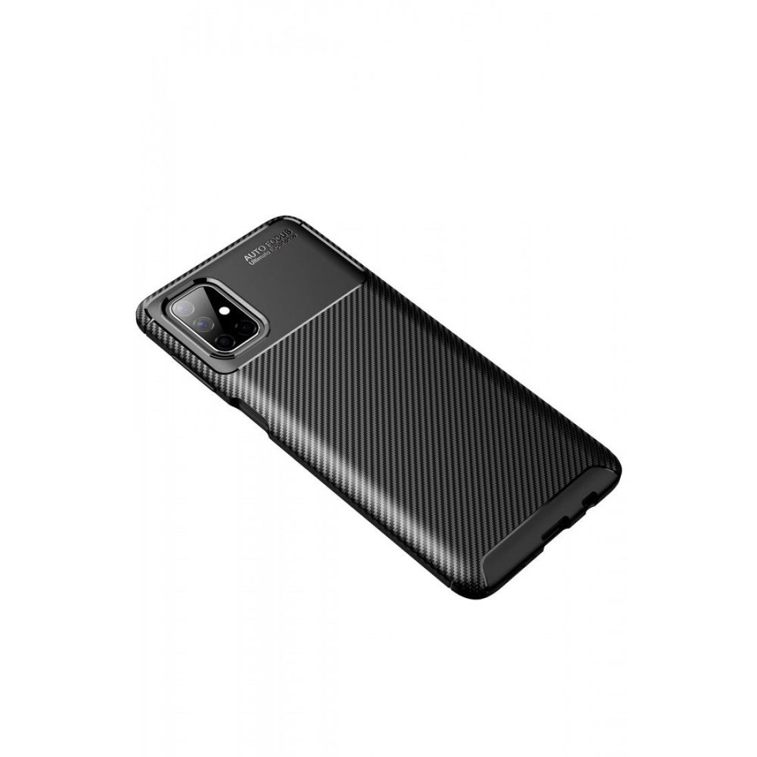 Samsung Galaxy M51 Kılıf Auto Focus Karbon Kapak - Siyah Samsung Galaxy M51 Kılıf Auto Focus Karbon Kapak - Siyah