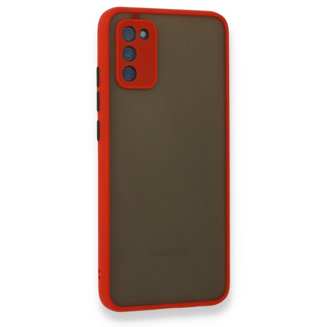  Samsung Galaxy A03S Kılıf Montreal Silikon Kapak - Kırmızı