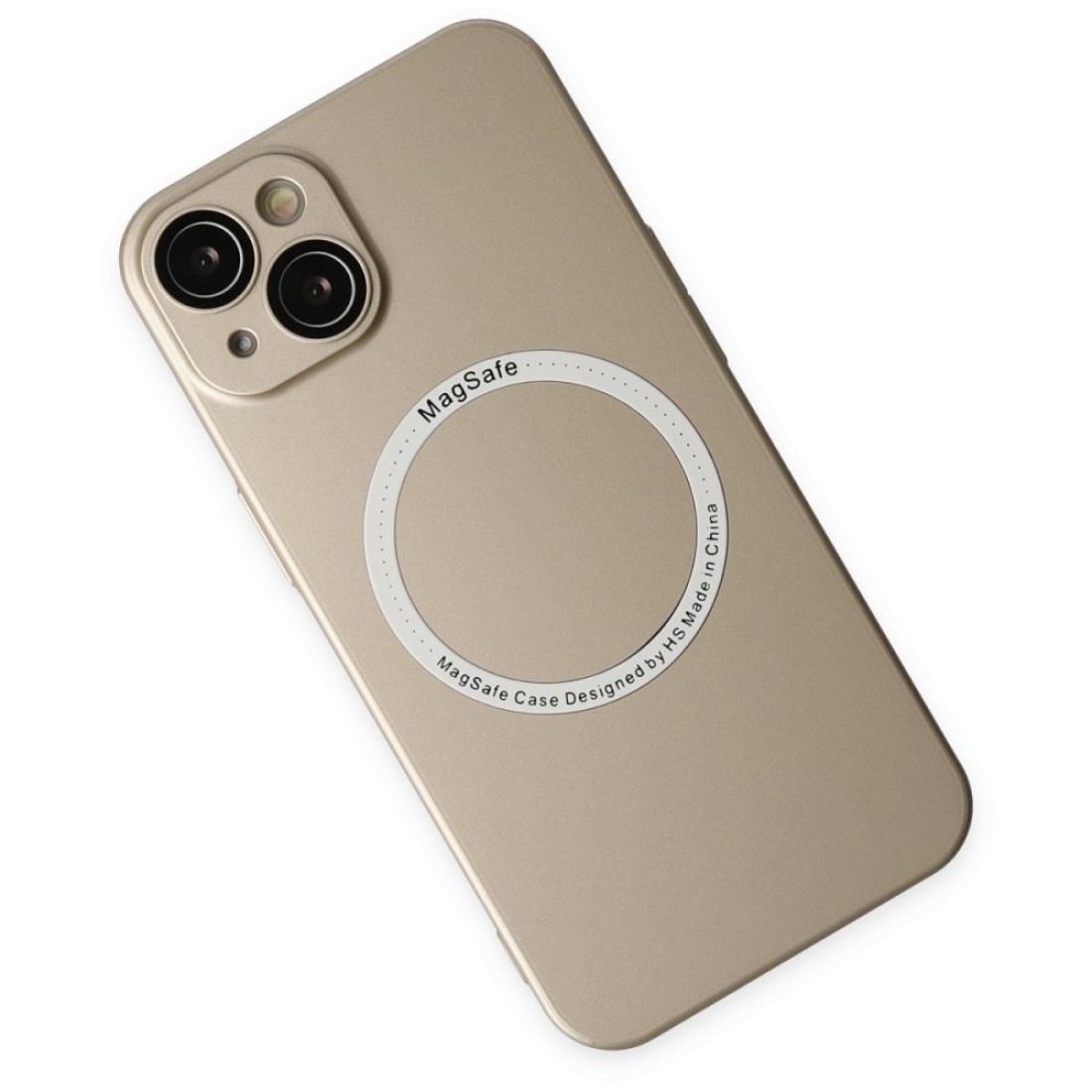  iPhone 13 Kılıf Jack Magneticsafe Lens Silikon - Gold